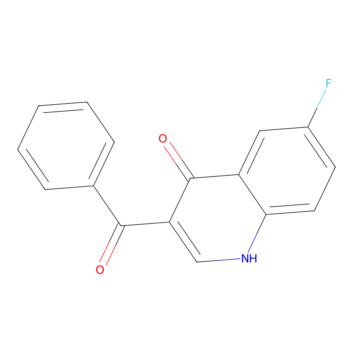 6-fluoro-3-(phenylcarbonyl)quinolin-4(1H)-one molecular structure, CAS 1325306-91-9