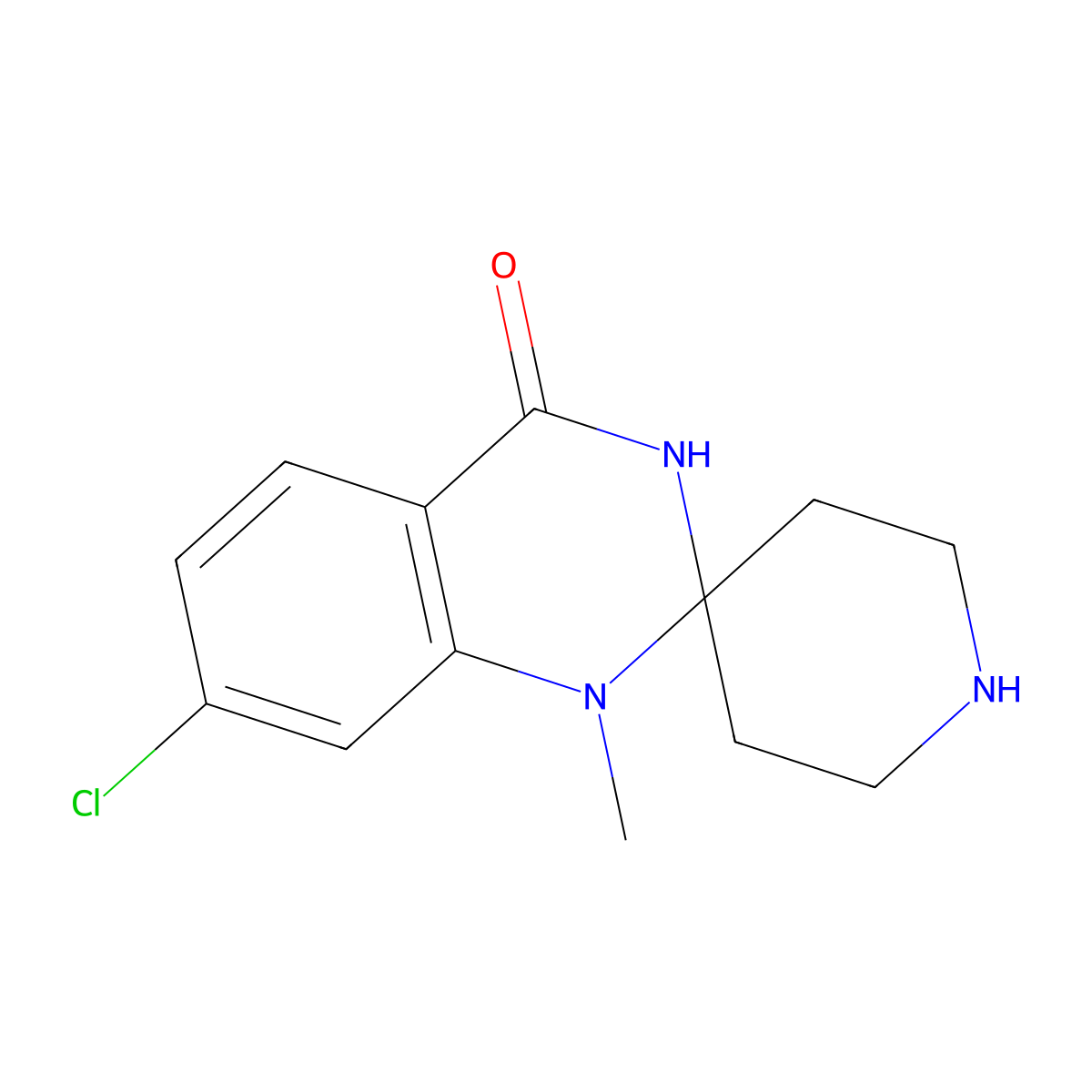 7'-chloro-1'-methyl-1'H-spiro[piperidine-4,2'-quinazolin]-4'(3'H)-one molecular structure, CAS 1325307-04-7