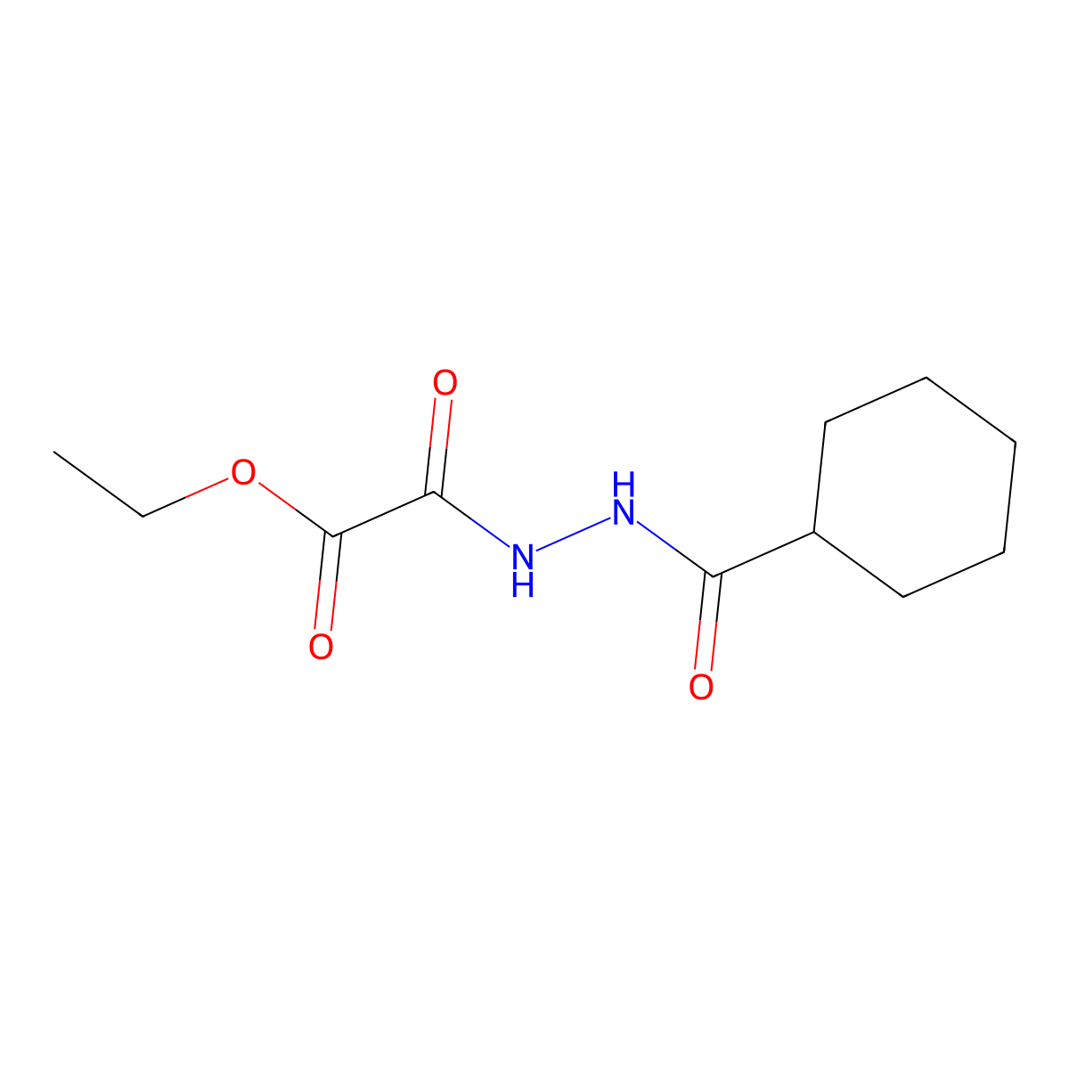 Ethyl [2-(cyclohexylcarbonyl)hydrazinyl](oxo)acetate molecular structure, CAS 1325307-05-8