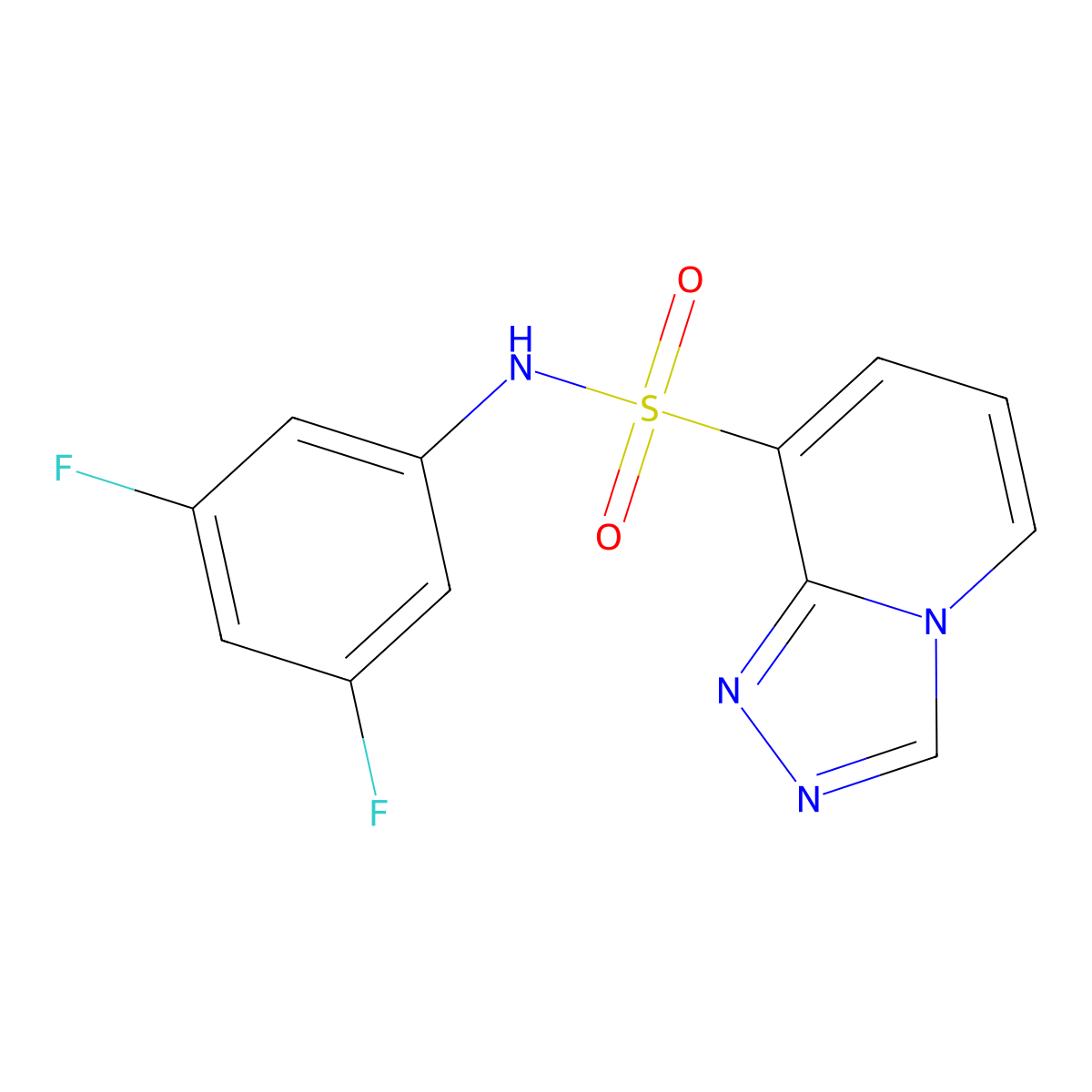 N-(3,5-difluorophenyl)[1,2,4]triazolo[4,3-a]pyridine-8-sulfonamide molecular structure, CAS 1325307-36-5