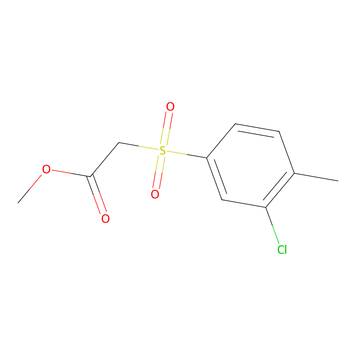 Methyl [(3-chloro-4-methylphenyl)sulfonyl]acetate molecular structure, CAS 1325307-45-6