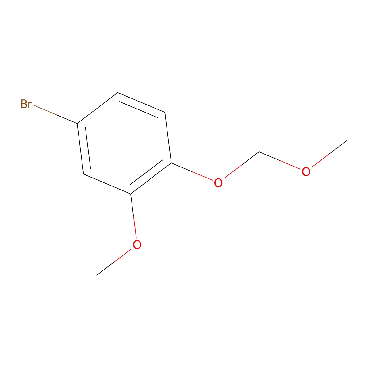 4-Bromo-2-methoxy-1-(methoxymethoxy)benzene molecular structure, CAS 132532-64-0