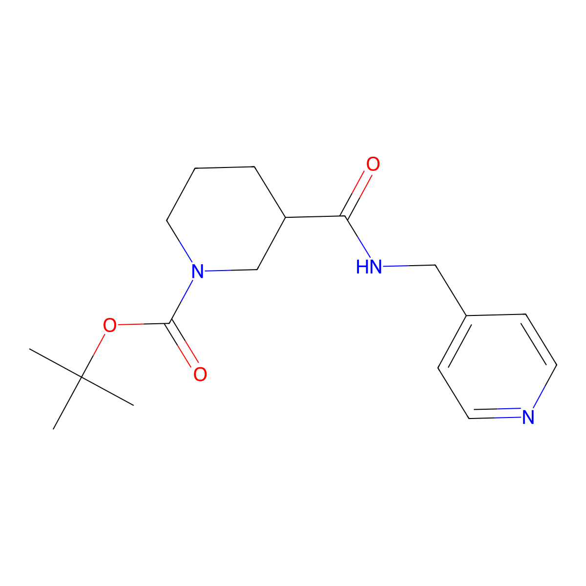 tert-Butyl 3-((pyridin-4-ylmethyl)carbamoyl)piperidine-1-carboxylate molecular structure, CAS 1325334-09-5