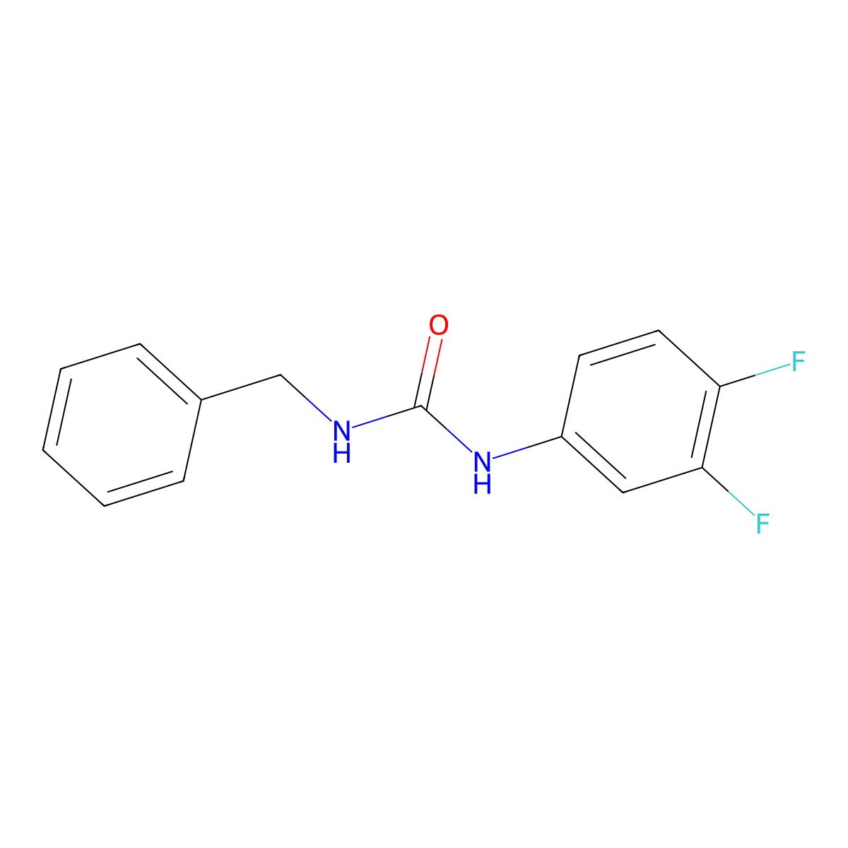 1-Benzyl-3-(3,4-difluorophenyl)urea molecular structure, CAS 1325334-71-1
