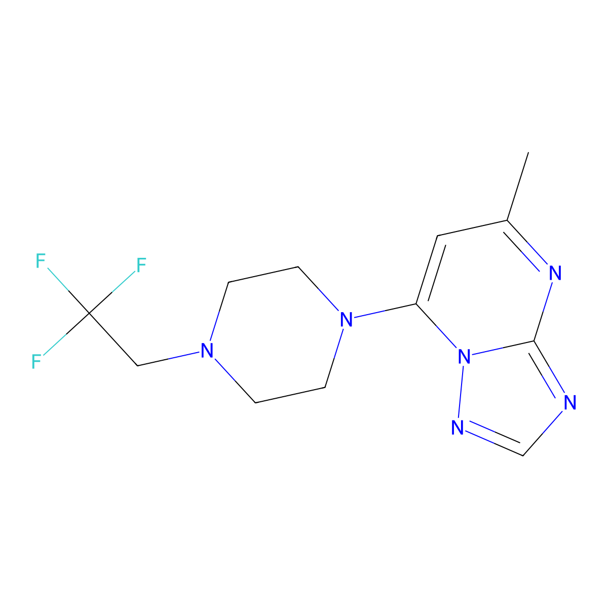 1-{5-Methyl-[1,2,4]triazolo[1,5-a]pyrimidin-7-yl}-4-(2,2,2-trifluoroethyl)piperazine molecular structure, CAS 1325340-13-3