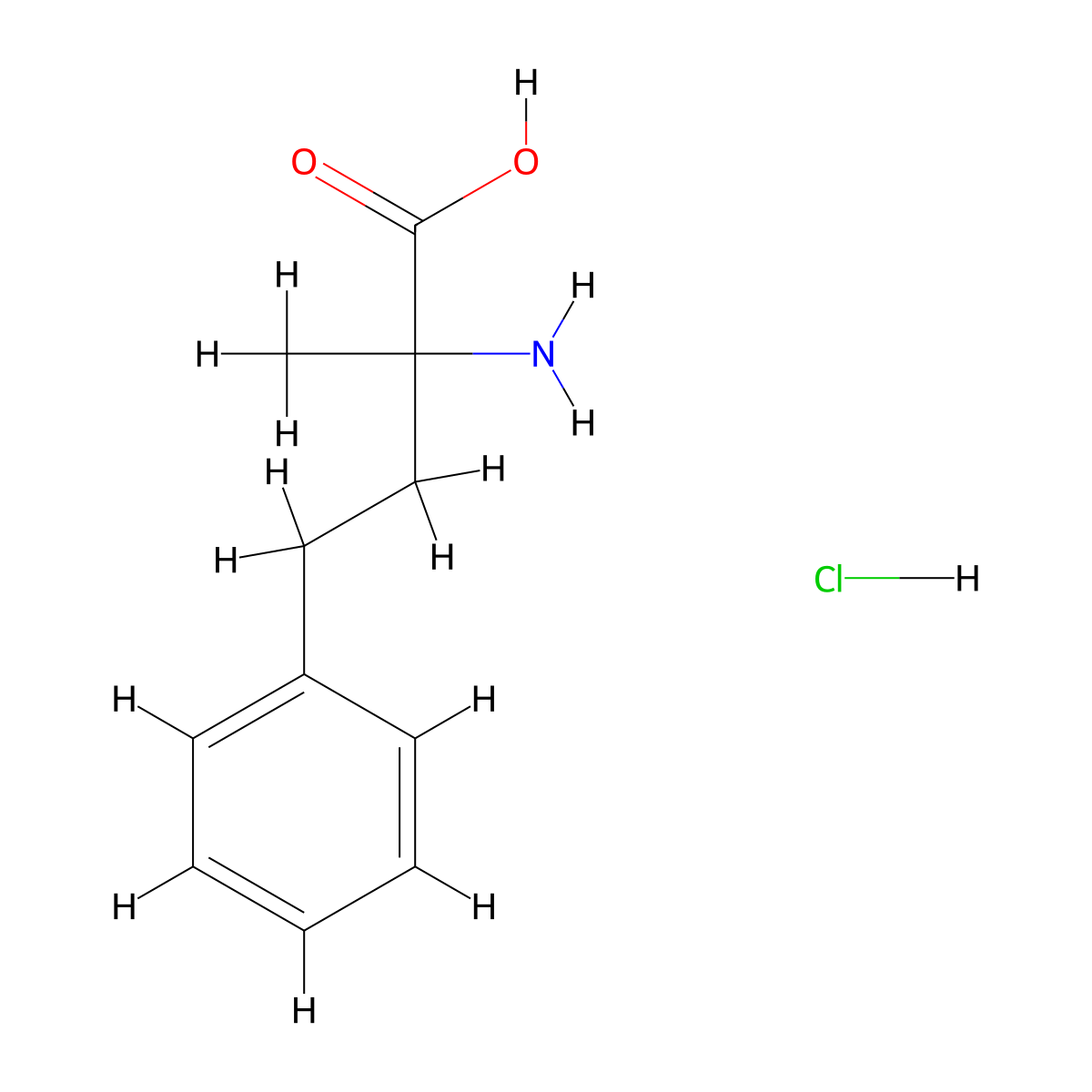 2-Amino-2-methyl-4-phenylbutanoic acid hydrochloride molecular structure, CAS 132539-65-2