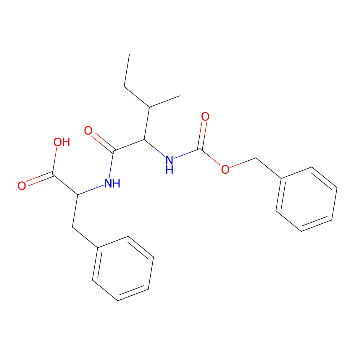 (S)-2-((2S,3S)-2-(((Benzyloxy)carbonyl)amino)-3-methylpentanamido)-3-phenylpropanoic acid molecular structure, CAS 13254-07-4
