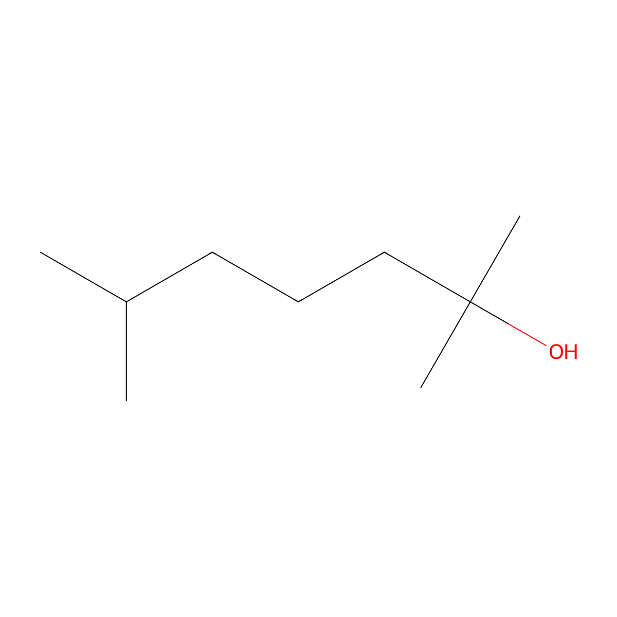 2,6-Dimethyl-2-heptanol molecular structure, CAS 13254-34-7