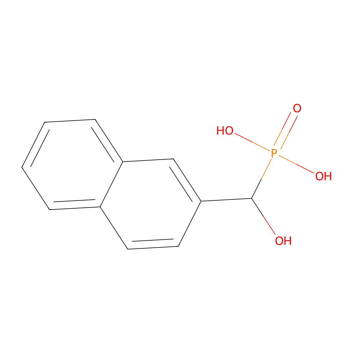 (Hydroxy-2-naphthalenylmethyl)phosphonic acid molecular structure, CAS 132541-52-7