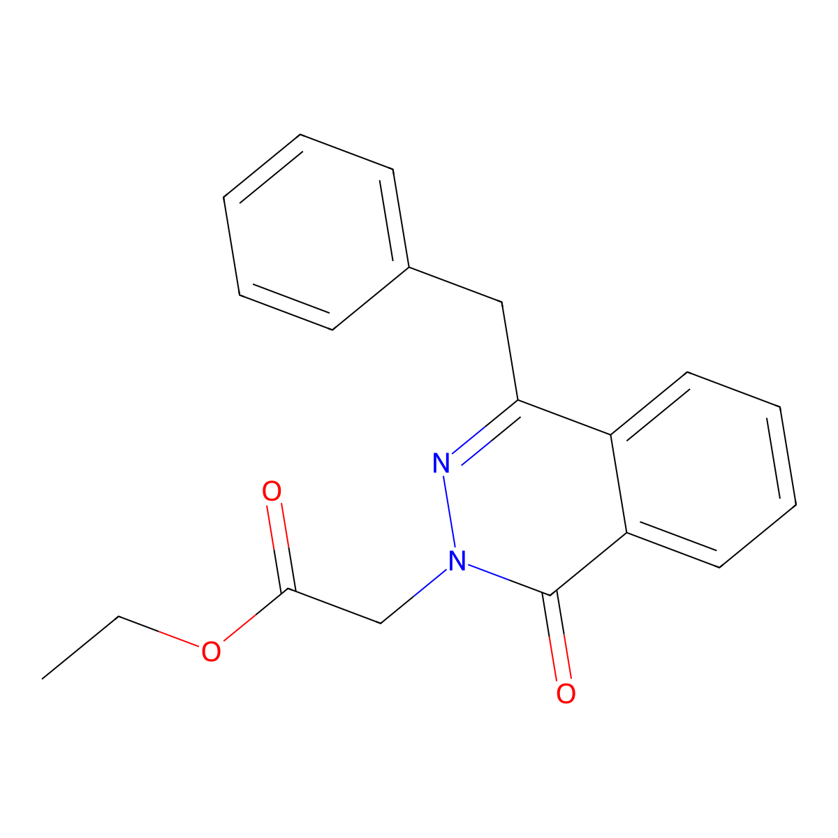 Ethyl 2-(4-benzyl-1-oxophthalazin-2-yl)acetate molecular structure, CAS 132544-84-4