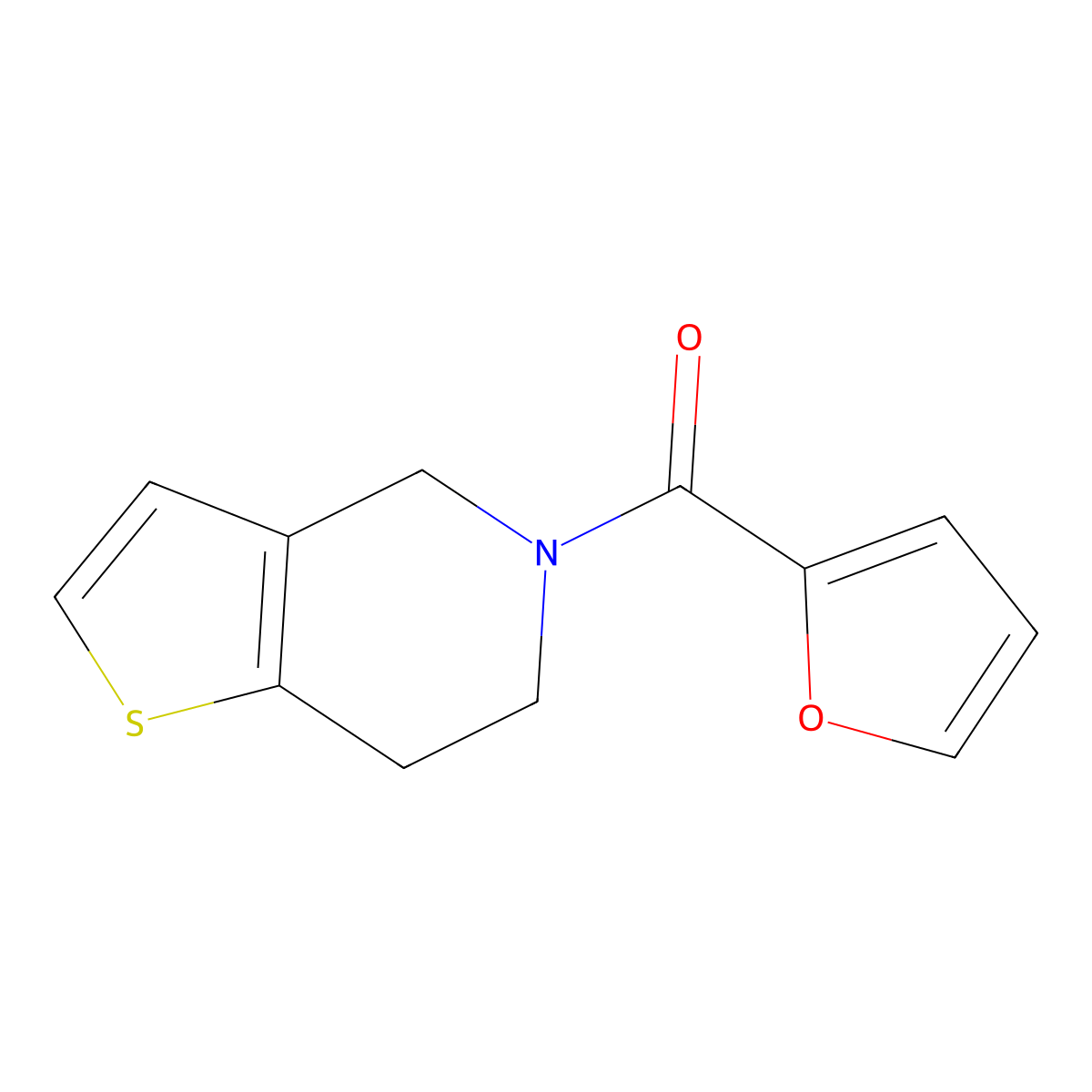 5-(furan-2-carbonyl)-4H,5H,6H,7H-thieno[3,2-c]pyridine molecular structure, CAS 1325454-14-5