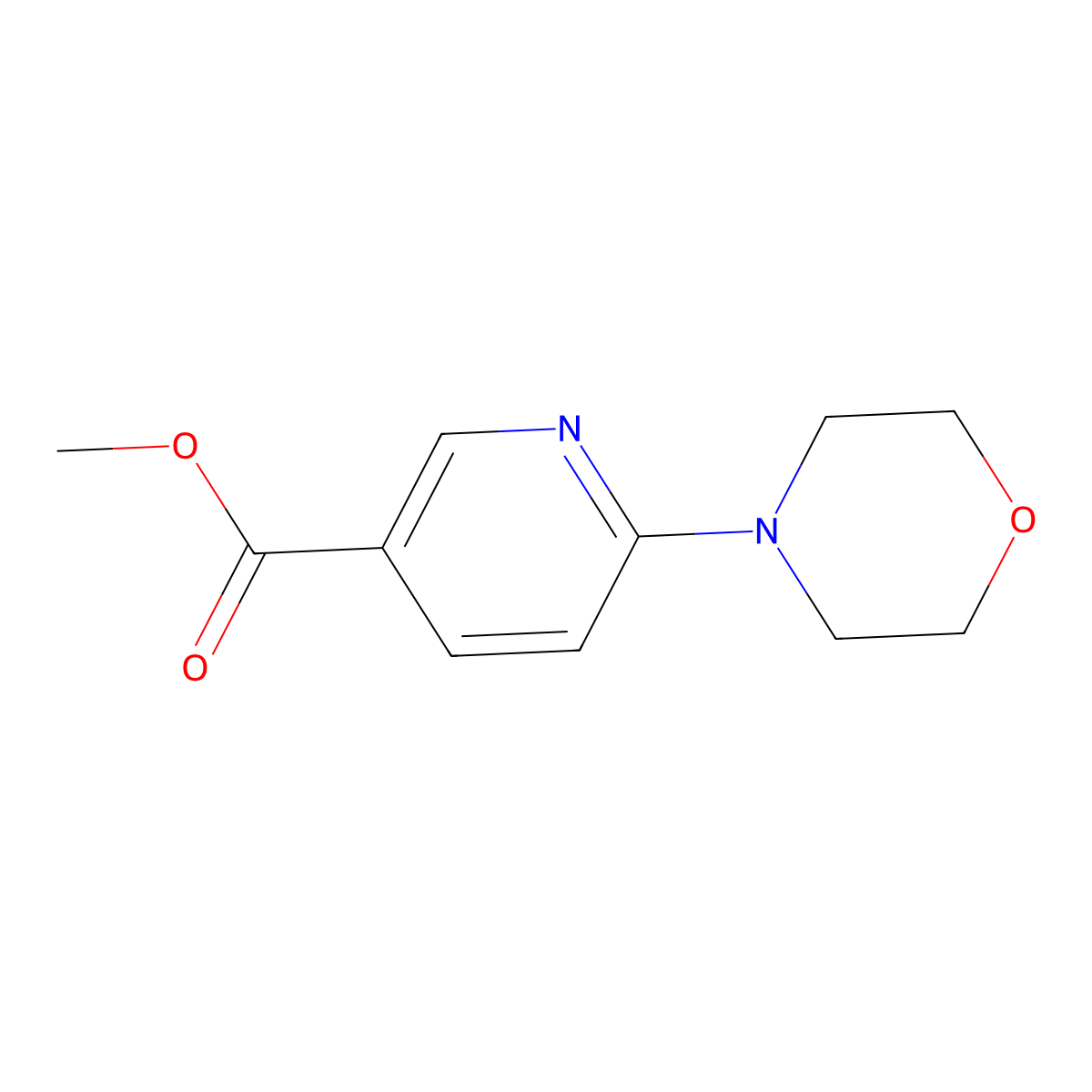 Methyl 6-morpholinonicotinate molecular structure, CAS 132546-81-7