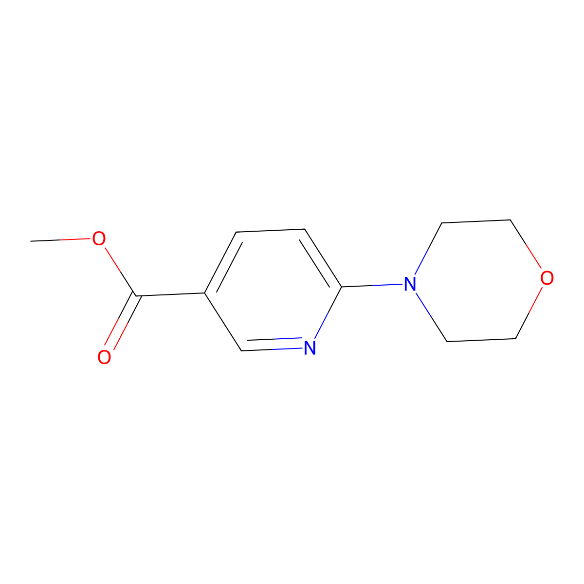 Methyl 6-morpholinonicotinate molecular structure, CAS 132546-81-7