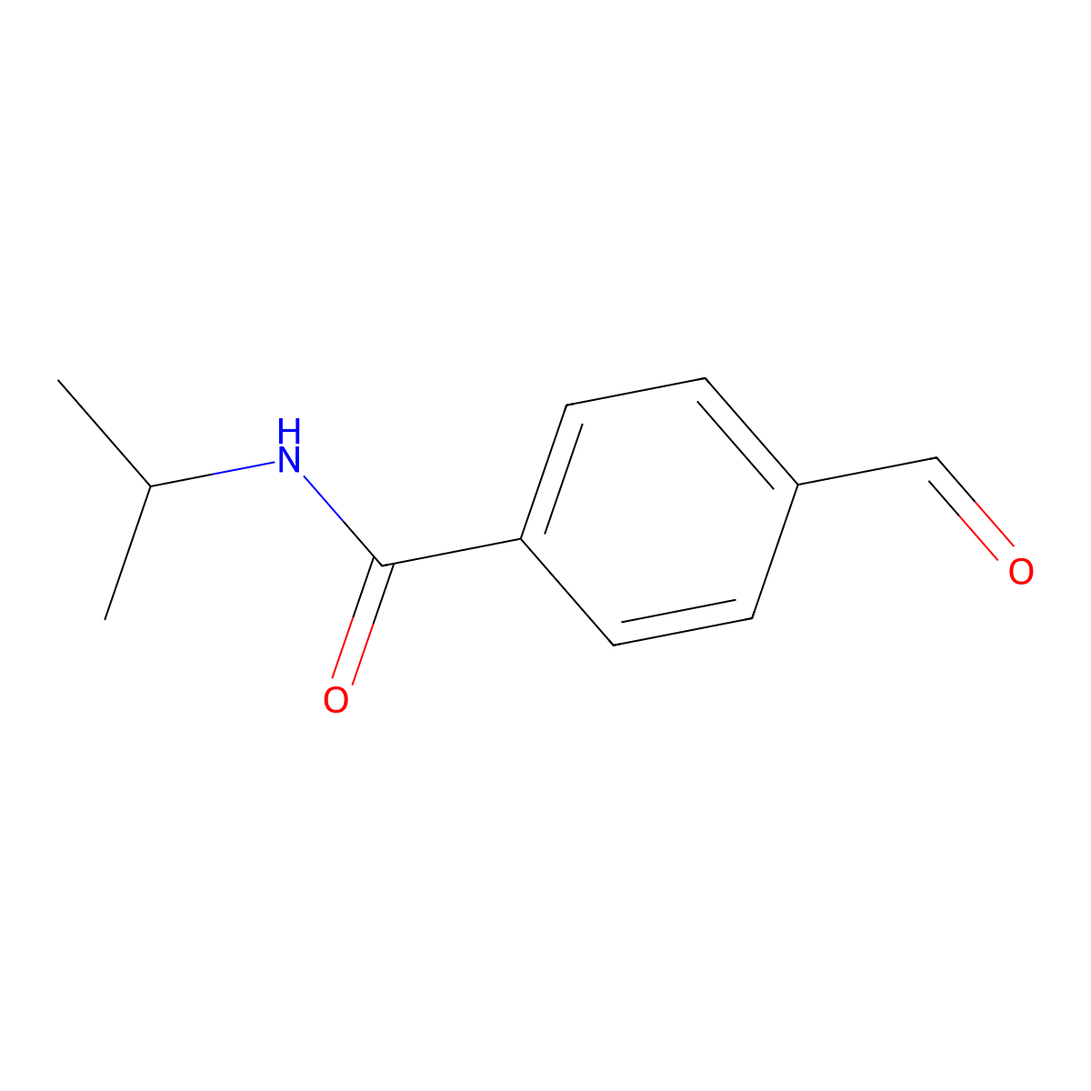 4-Formyl-N-(1-methylethyl)benzamide molecular structure, CAS 13255-50-0