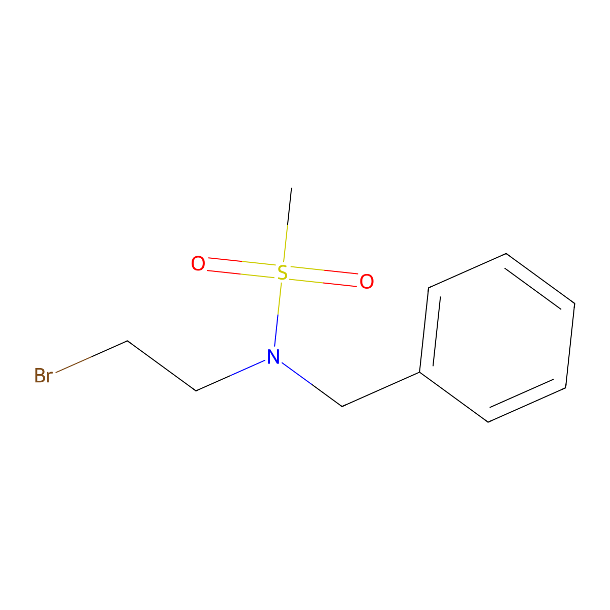 N-benzyl-N-(2-bromoethyl)methanesulfonamide molecular structure, CAS 132552-89-7