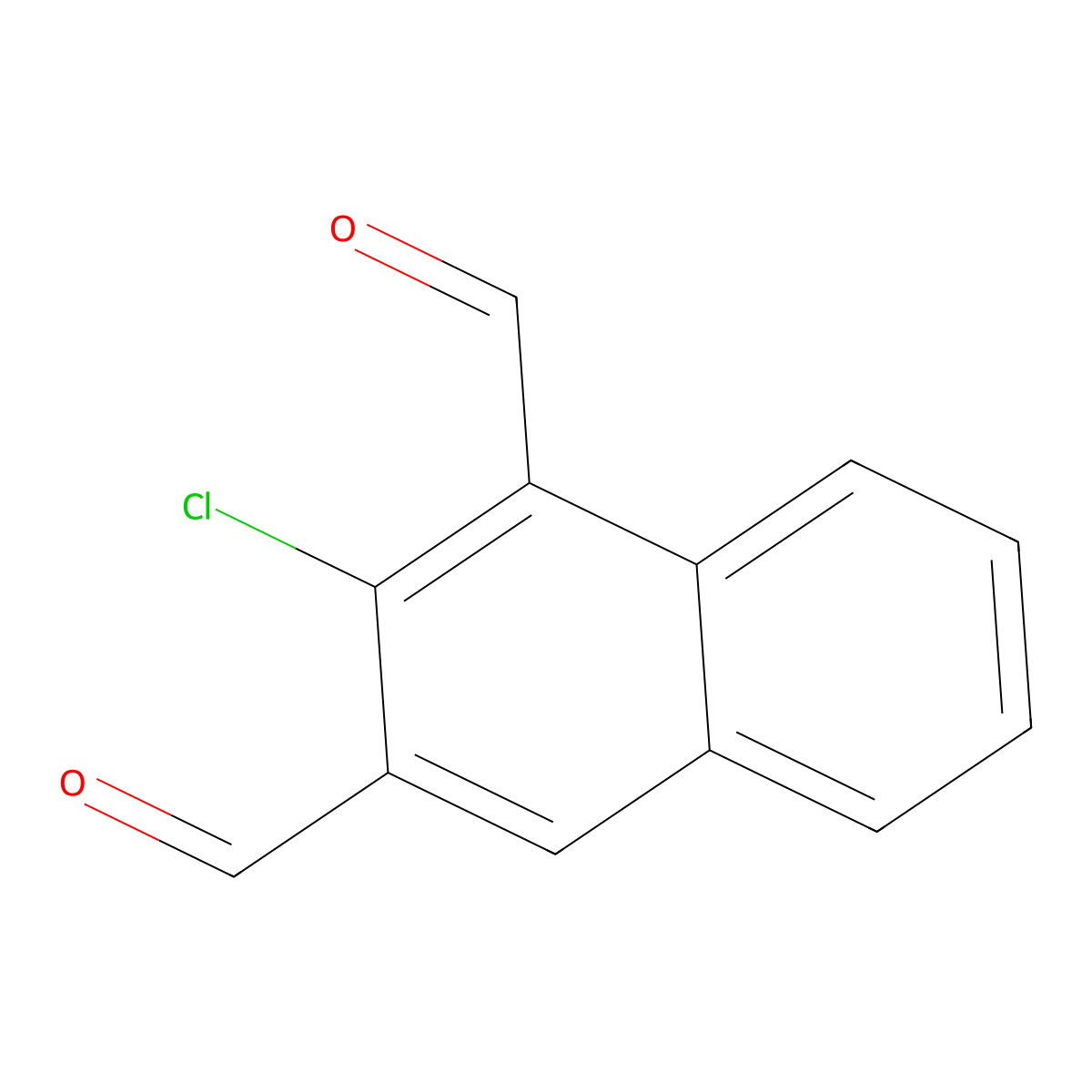 2-Chloronaphthalene-1,3-dicarbaldehyde molecular structure, CAS 132554-61-1