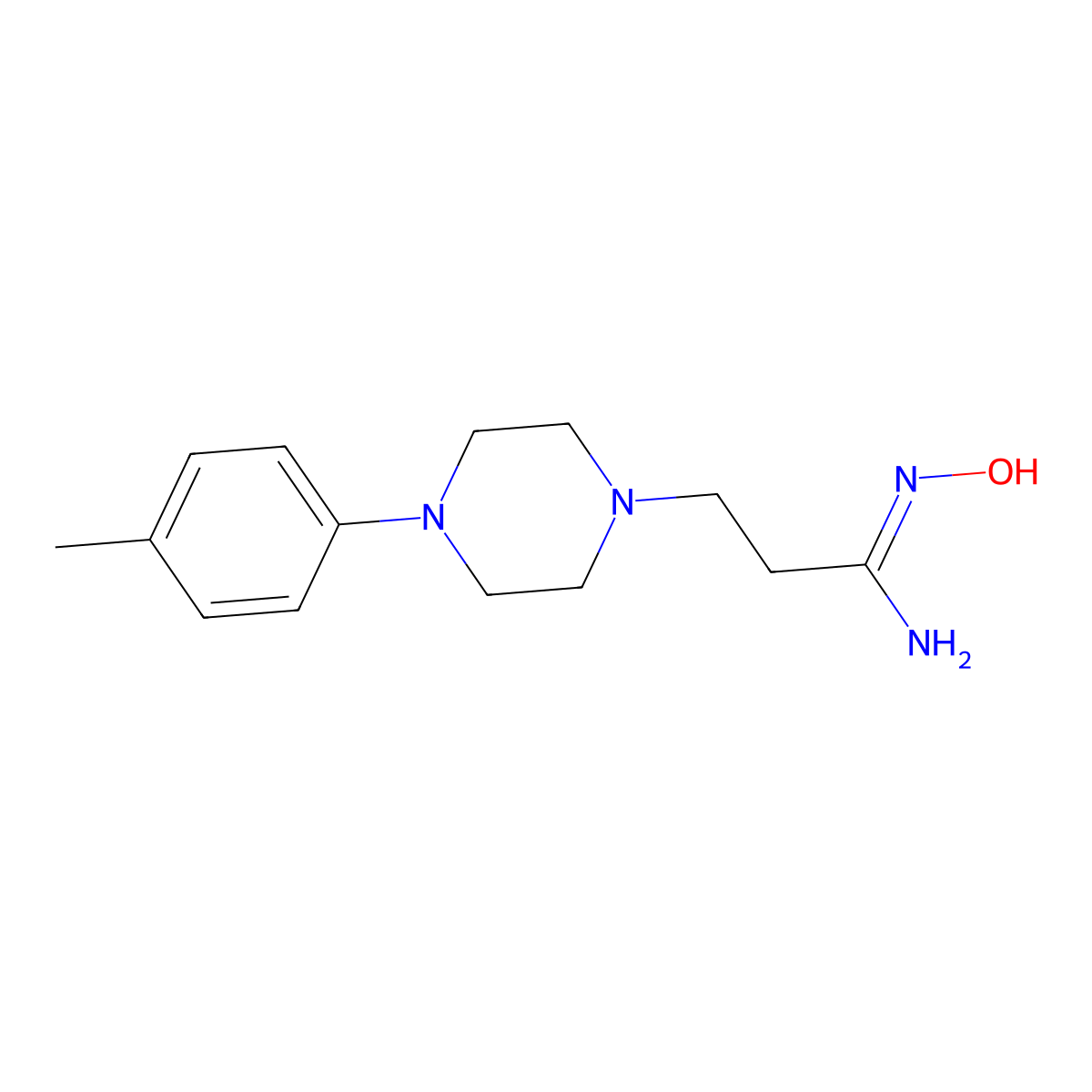 (1Z)-N'-hydroxy-3-[4-(4-methylphenyl)piperazin-1-yl]propanimidamide molecular structure, CAS 1325549-79-8