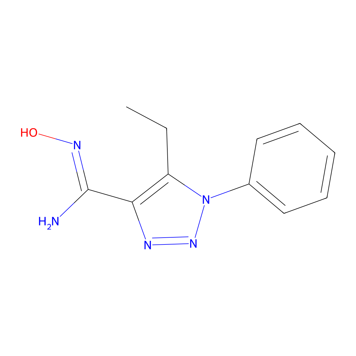 5-ethyl-N'-hydroxy-1-phenyl-1H-1,2,3-triazole-4-carboximidamide molecular structure, CAS 1325549-80-1
