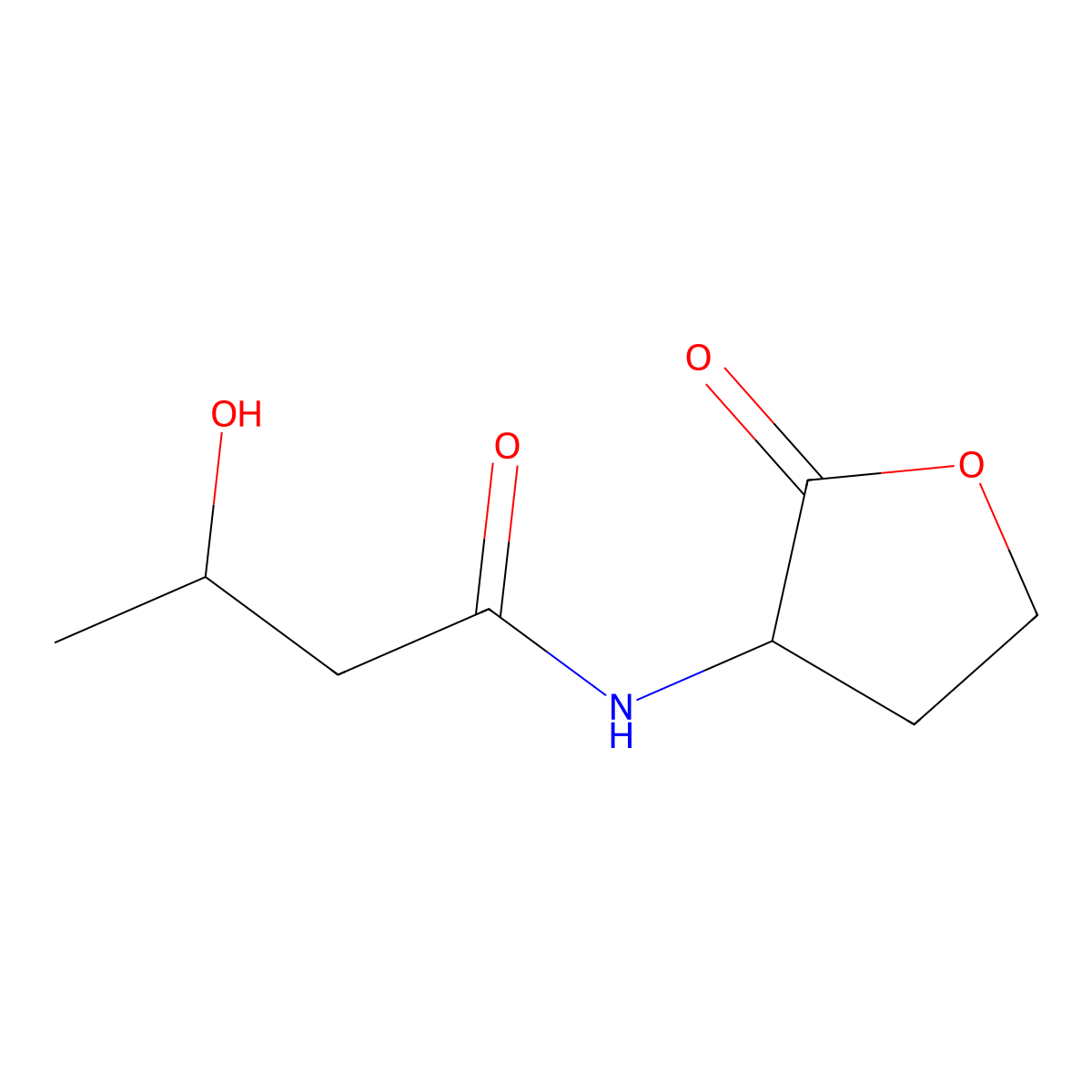 N-(3-hydroxy-butanoyl)-homoserine lactone molecular structure, CAS 1325550-06-8