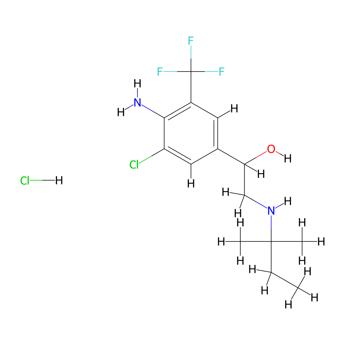 Mapenterol hydrochloride molecular structure, CAS 1325559-18-9