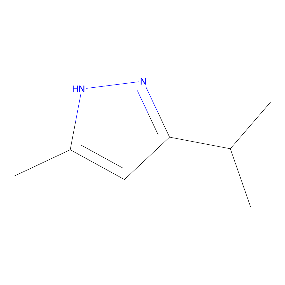 5-Isopropyl-3-methyl-1H-pyrazole molecular structure, CAS 132558-01-1