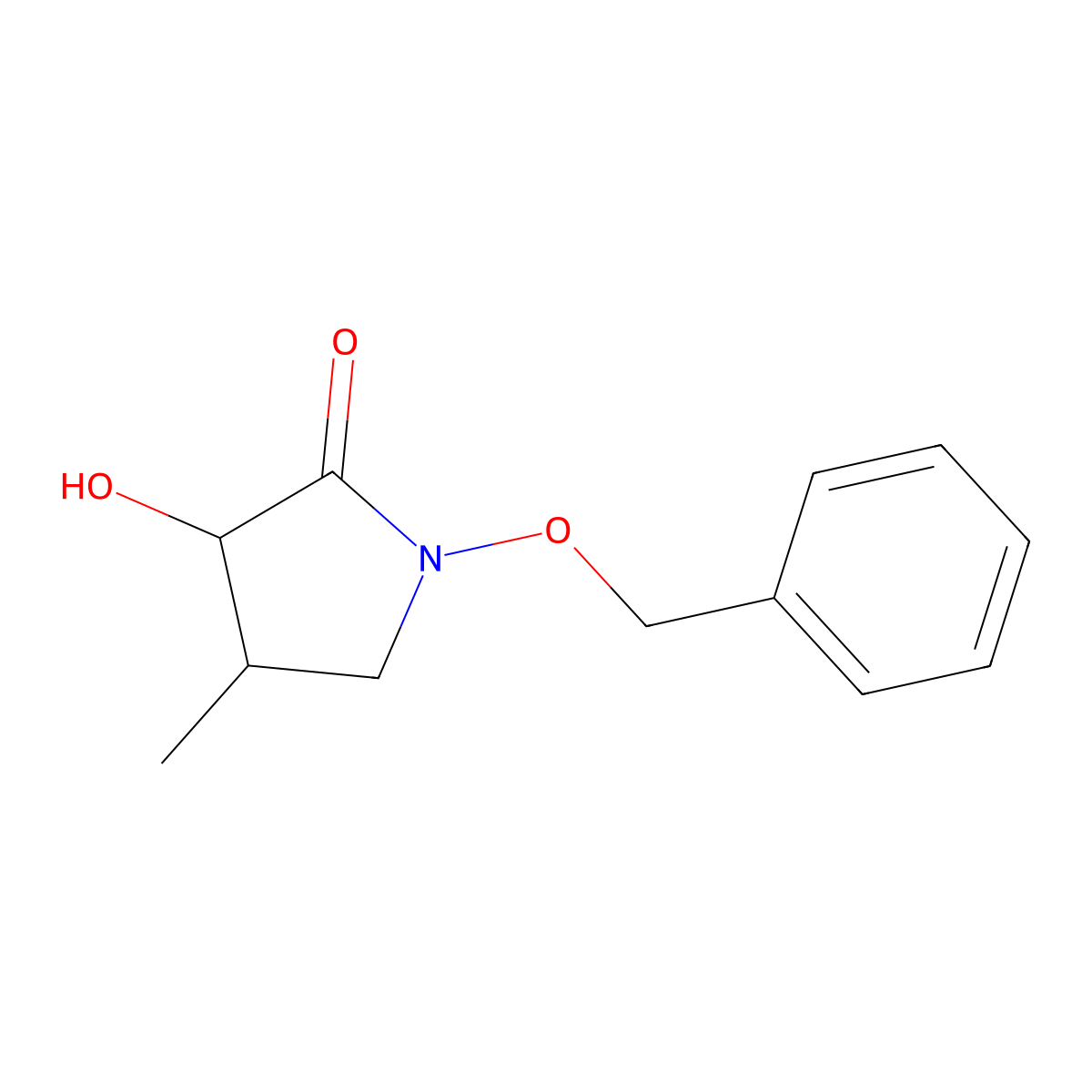 1-(Benzyloxy)-3-hydroxy-4-methylpyrrolidin-2-one molecular structure, CAS 132559-84-3