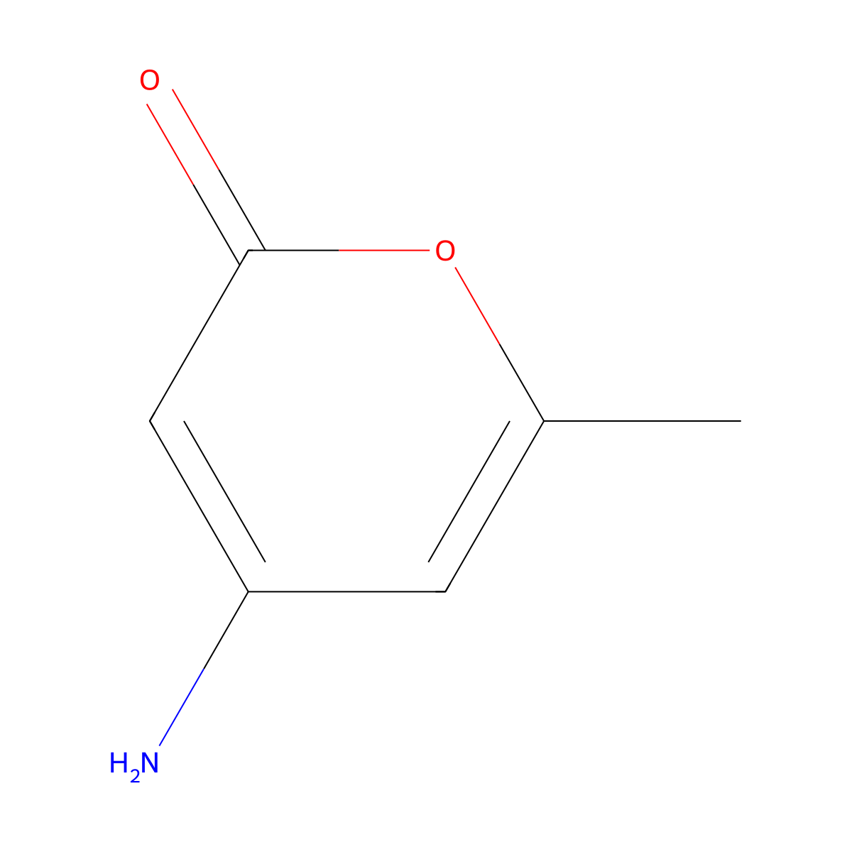 4-amino-6-methyl-2H-pyran-2-one molecular structure, CAS 132559-90-1