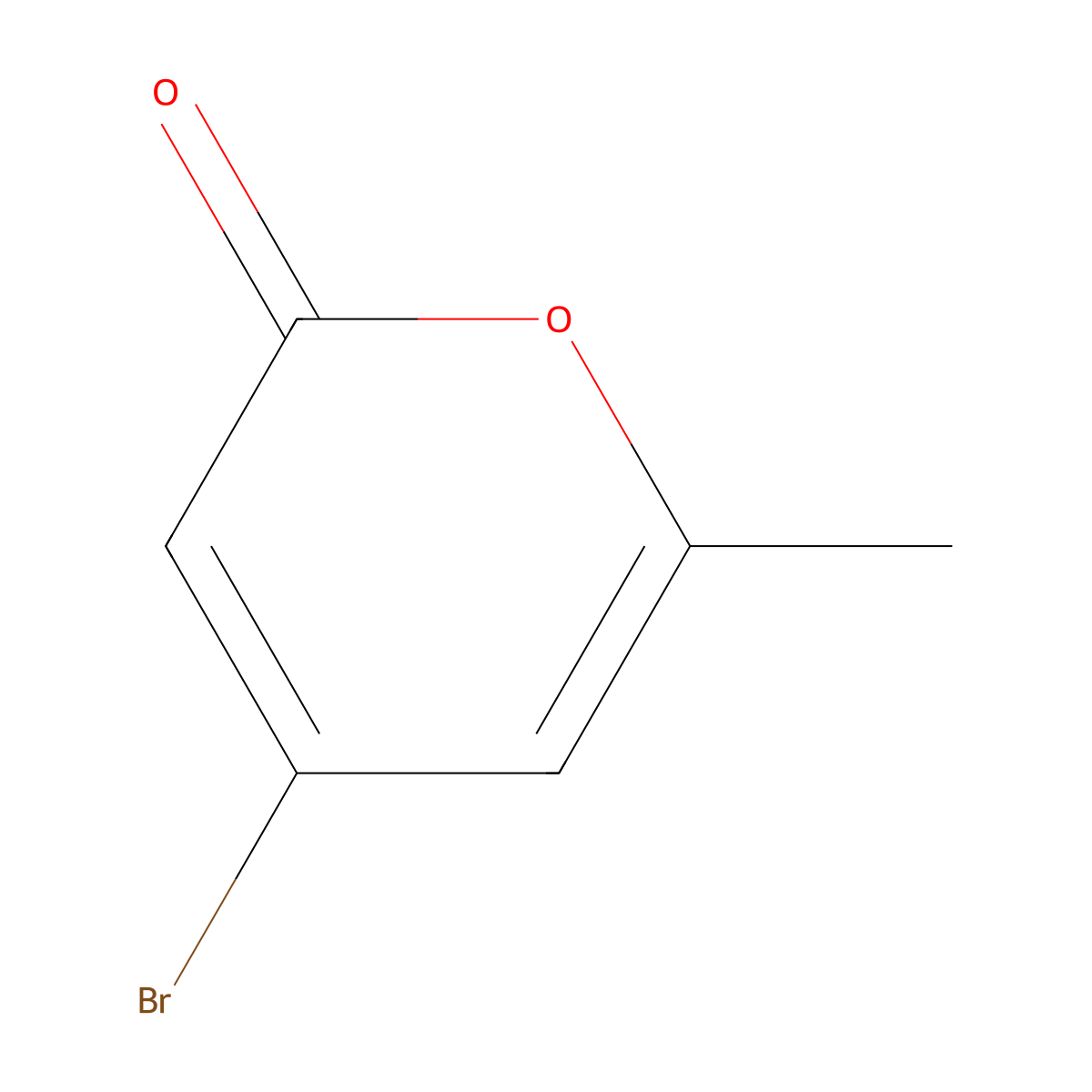 4-Bromo-6-methyl-2H-pyran-2-one molecular structure, CAS 132559-91-2