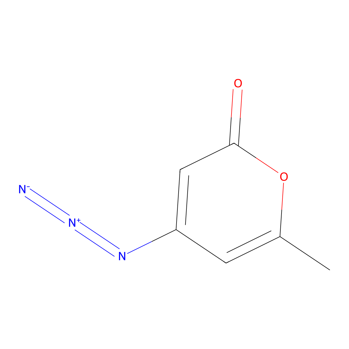 4-Azido-6-methyl-2H-pyran-2-one molecular structure, CAS 132559-92-3