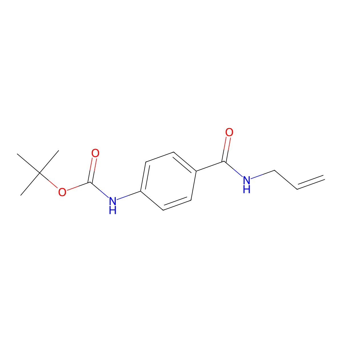 tert-butyl N-{4-[(prop-2-en-1-yl)carbamoyl]phenyl}carbamate molecular structure, CAS 1325597-98-5