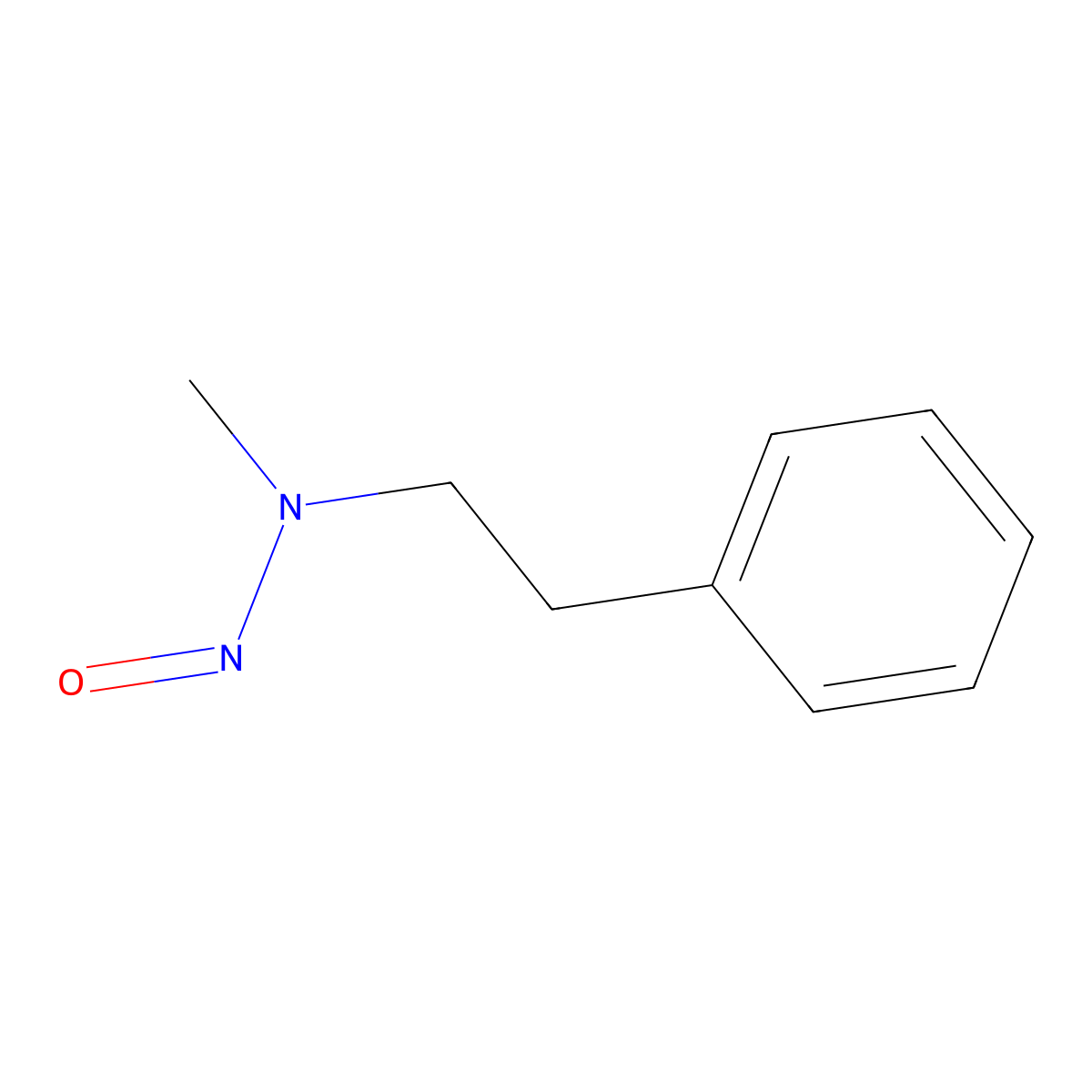 N-methyl-N-nitrosobenzeneethanamine molecular structure, CAS 13256-11-6