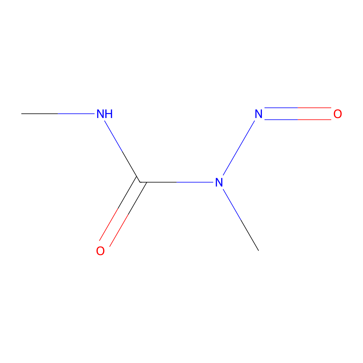 N,N'-Dimethyl-N'-nitrosourea molecular structure, CAS 13256-32-1