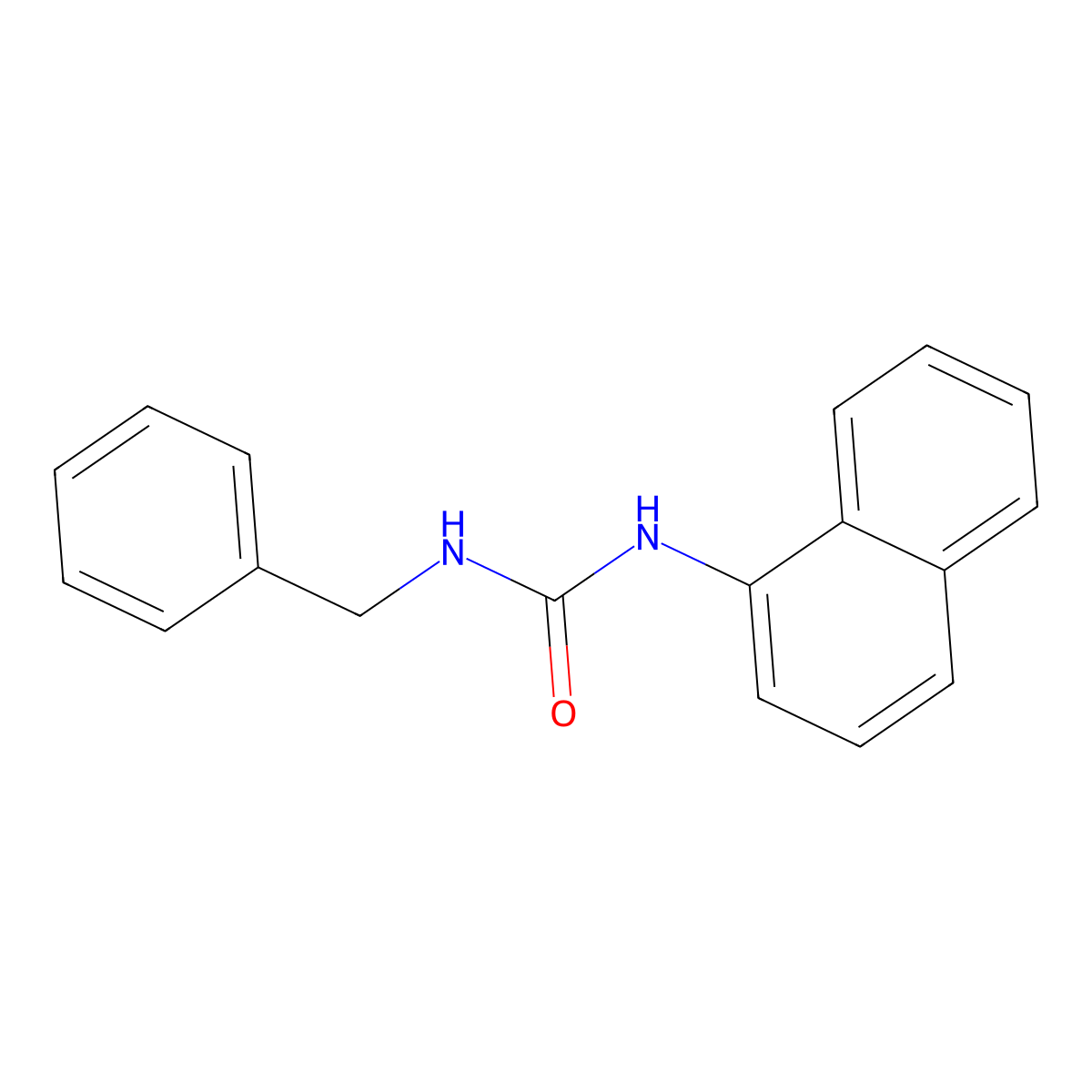 1-Benzyl-3-(1-naphthyl)urea molecular structure, CAS 13256-79-6