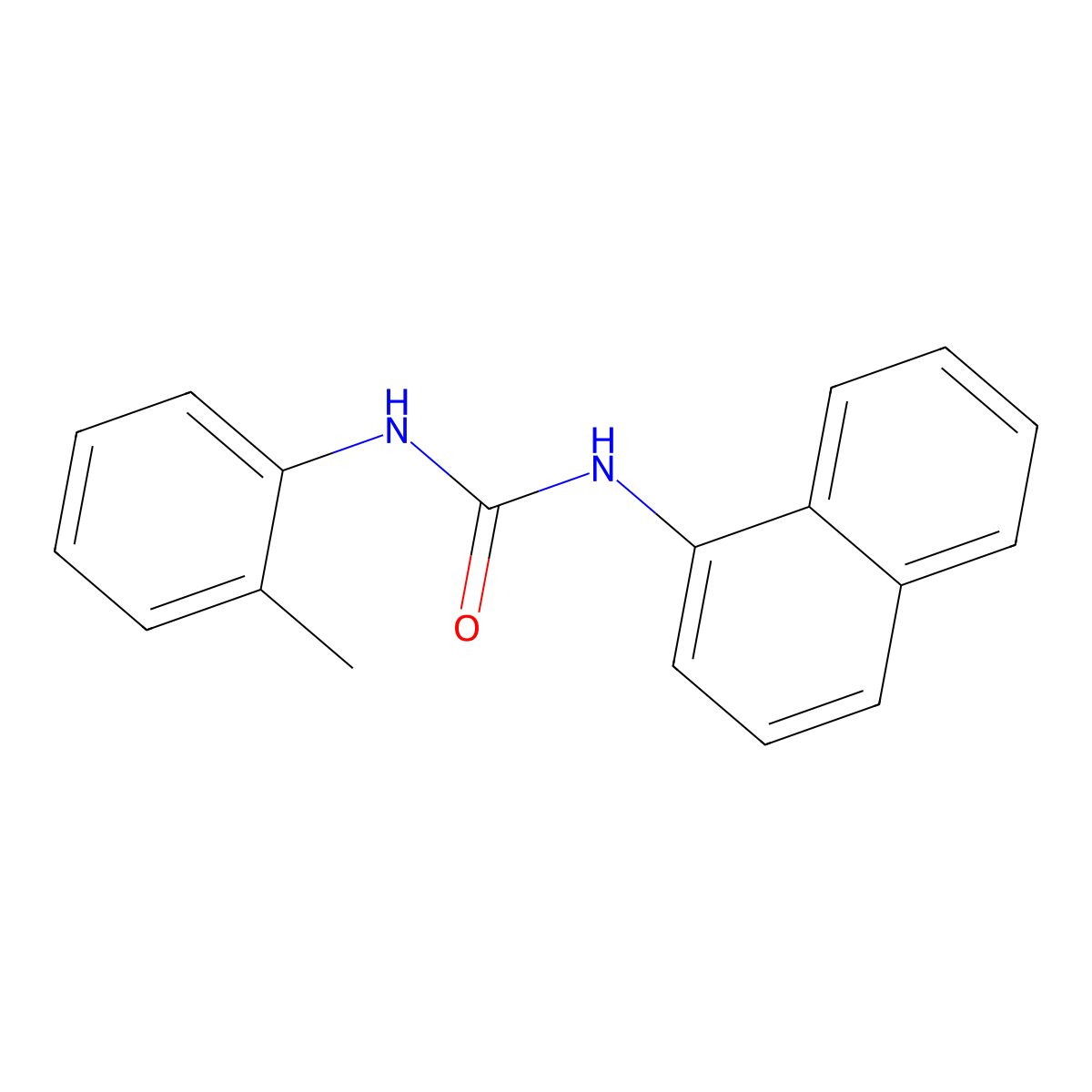 N-(2-Methylphenyl)-N'-1-naphthalenylurea molecular structure, CAS 13256-80-9