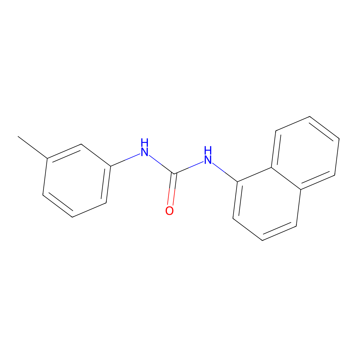 1-(Naphthalen-1-yl)-3-(m-tolyl)urea molecular structure, CAS 13256-81-0