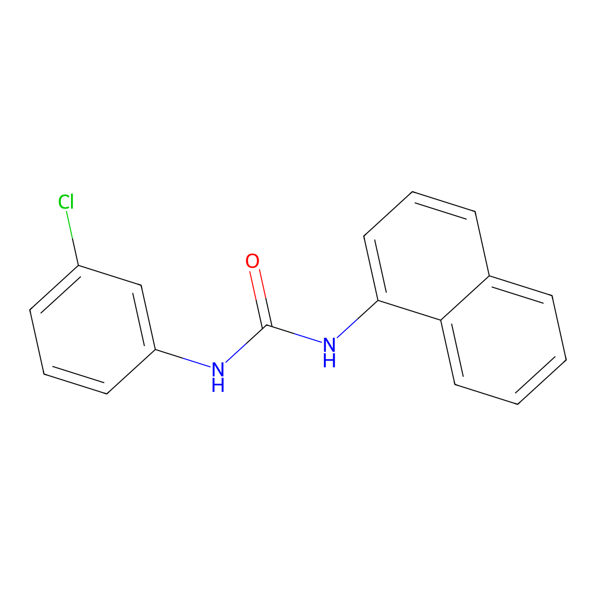 1-(3-Chlorophenyl)-3-(1-naphthyl)urea molecular structure, CAS 13256-87-6