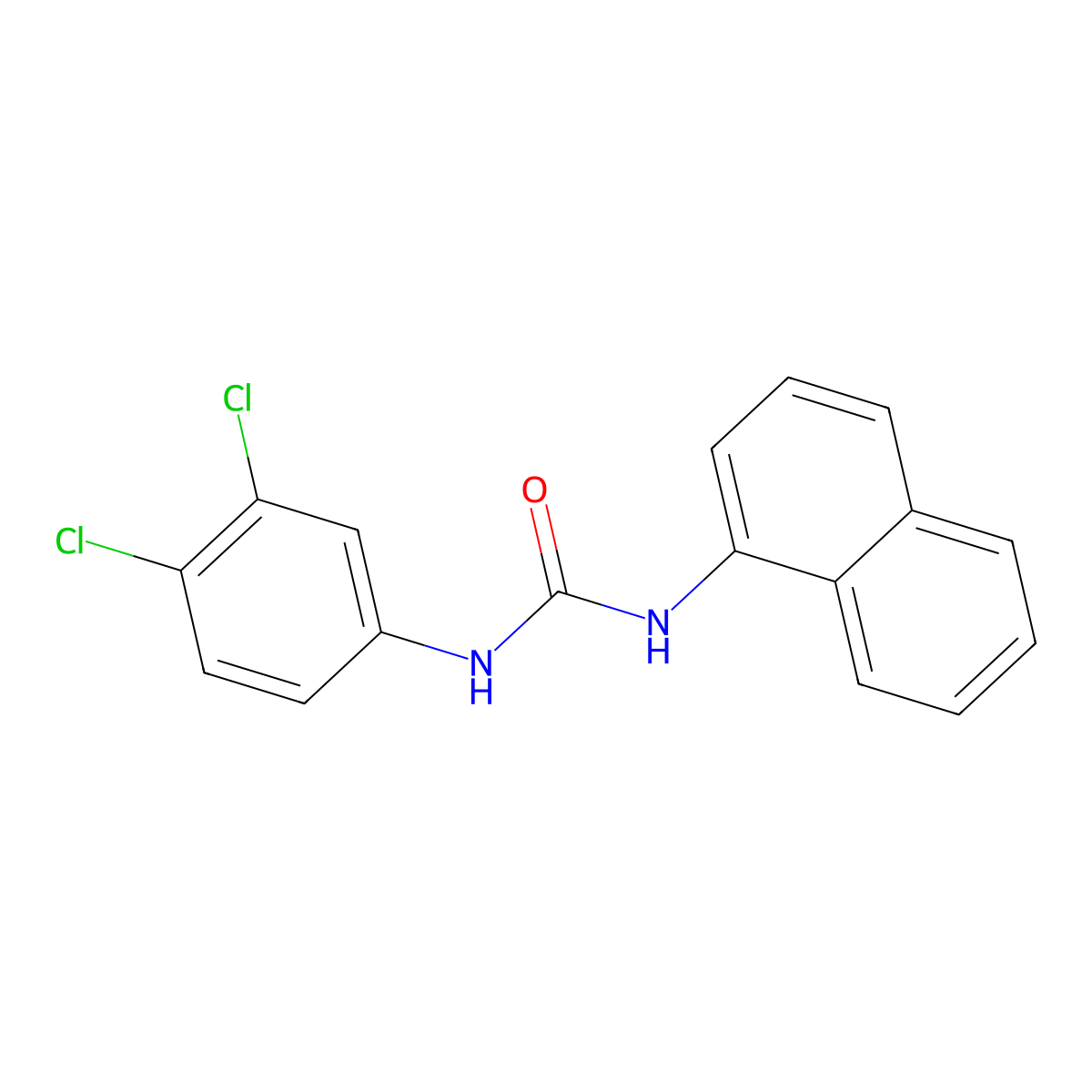 1-(3,4-Dichlorophenyl)-3-(1-naphthyl)urea molecular structure, CAS 13256-88-7