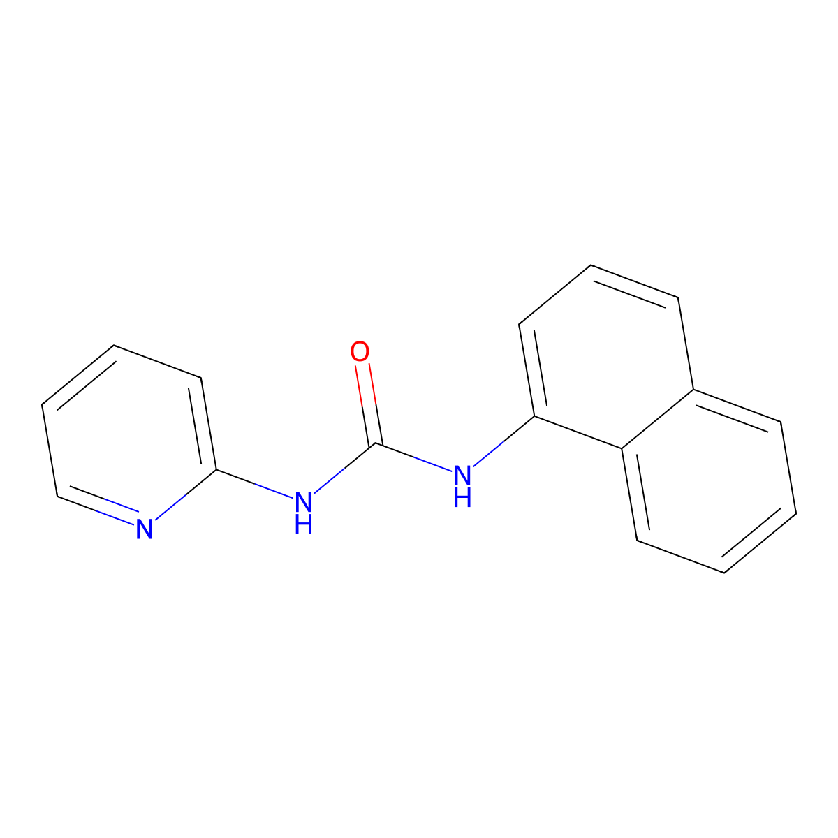 1-Naphthalen-1-yl-3-pyridin-2-ylurea molecular structure, CAS 13256-91-2