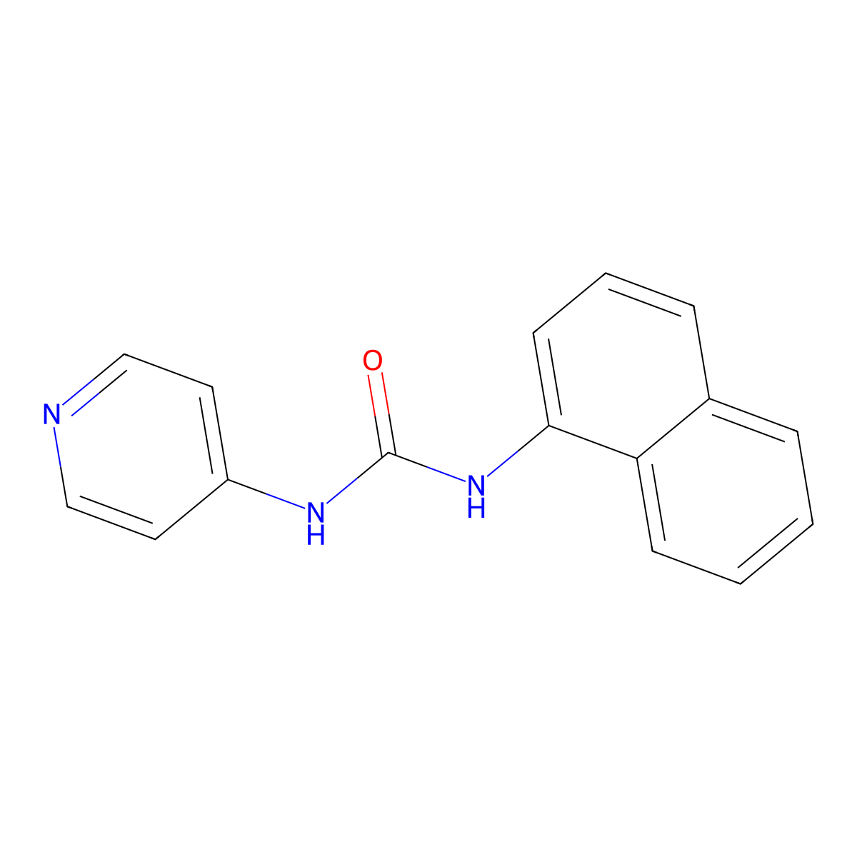 1-(Naphthalen-1-yl)-3-(pyridin-4-yl)urea molecular structure, CAS 13256-93-4