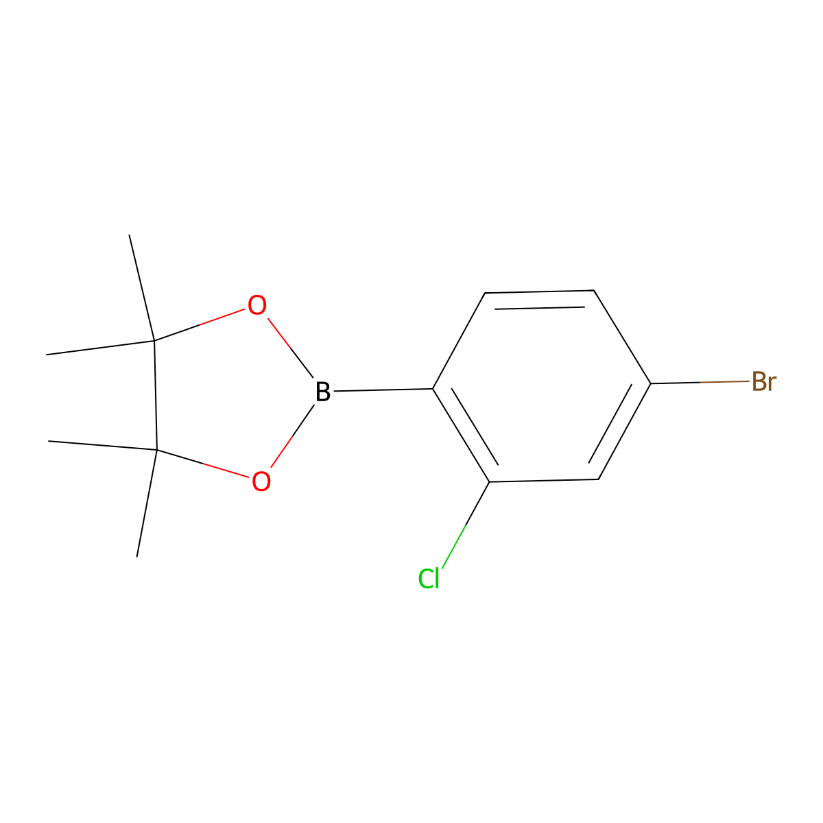 2-(4-Bromo-2-chlorophenyl)-4,4,5,5-tetramethyl-1,3,2-dioxaborolane molecular structure, CAS 1325614-47-8