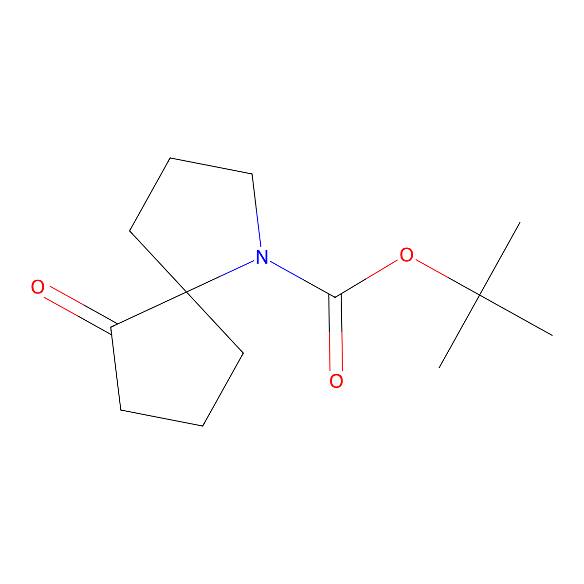 Tert-butyl 6-oxo-1-azaspiro[4.4]nonane-1-carboxylate molecular structure, CAS 132564-22-8