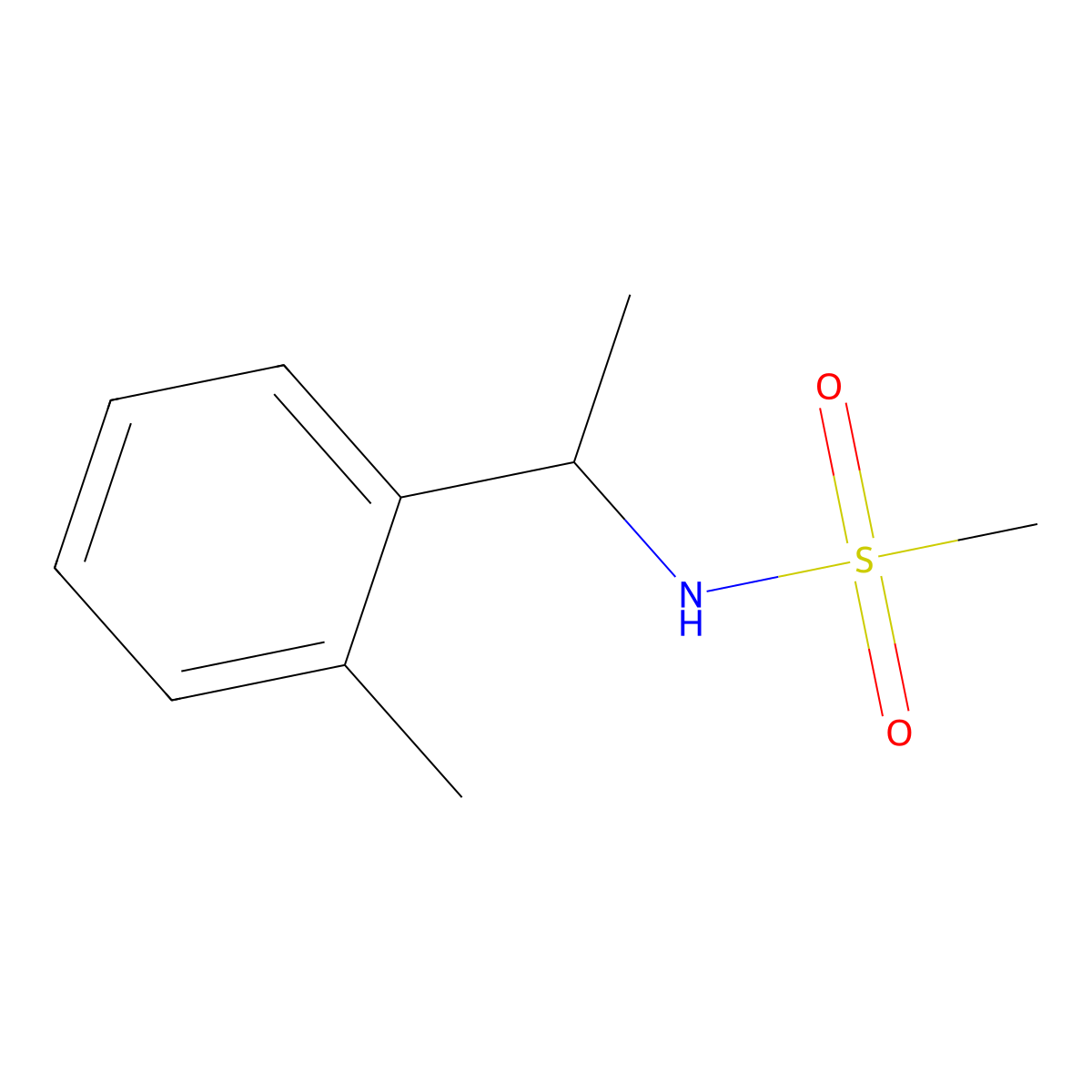 N-[1-(2-methylphenyl)ethyl]methanesulfonamide molecular structure, CAS 1325640-69-4