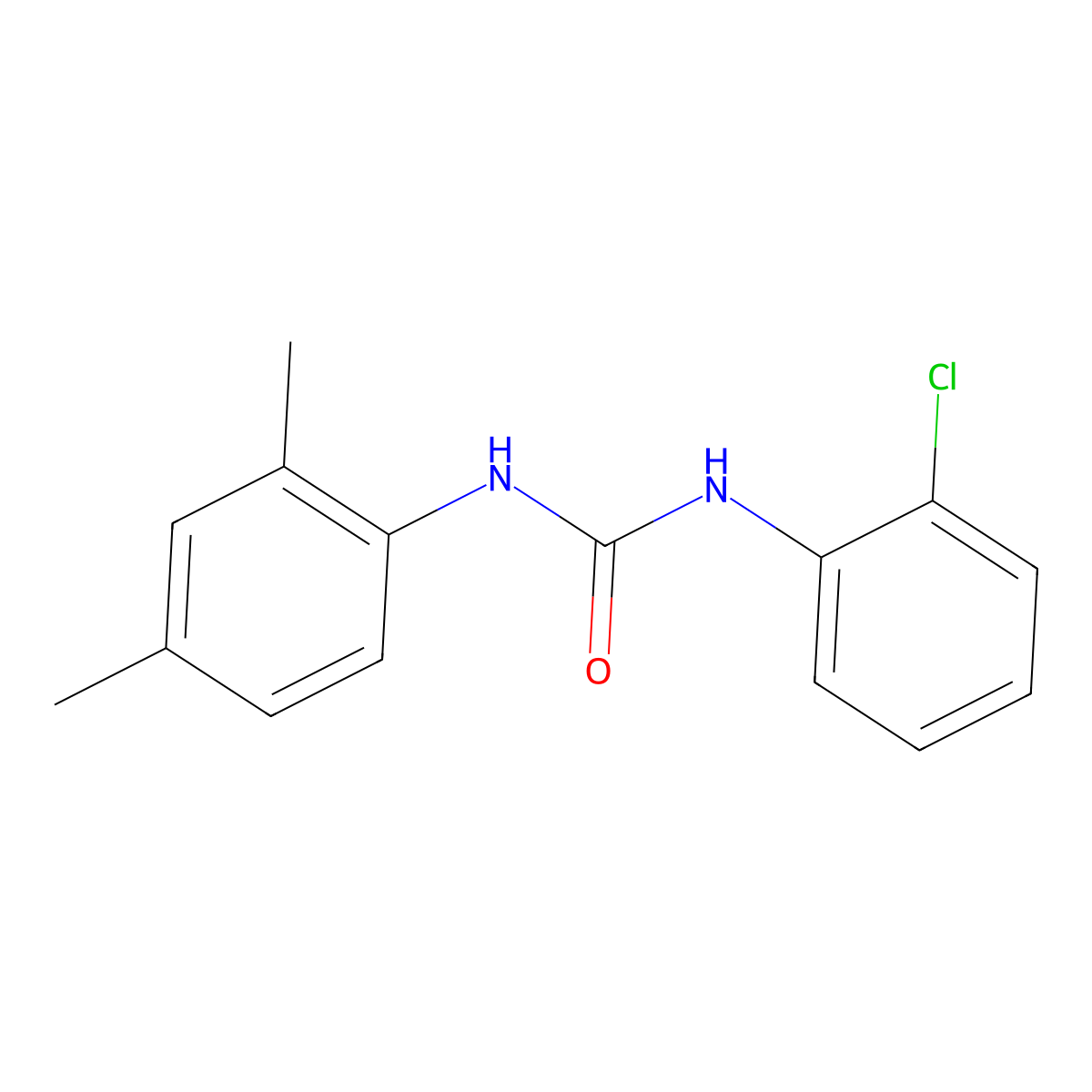 1-(2-Chlorophenyl)-3-(2,4-xylyl)urea molecular structure, CAS 13257-12-0