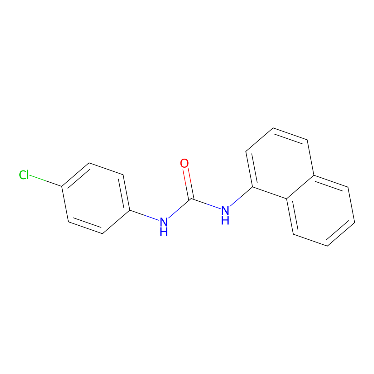 1-(4-Chlorophenyl)-3-naphthalen-1-ylurea molecular structure, CAS 13257-14-2