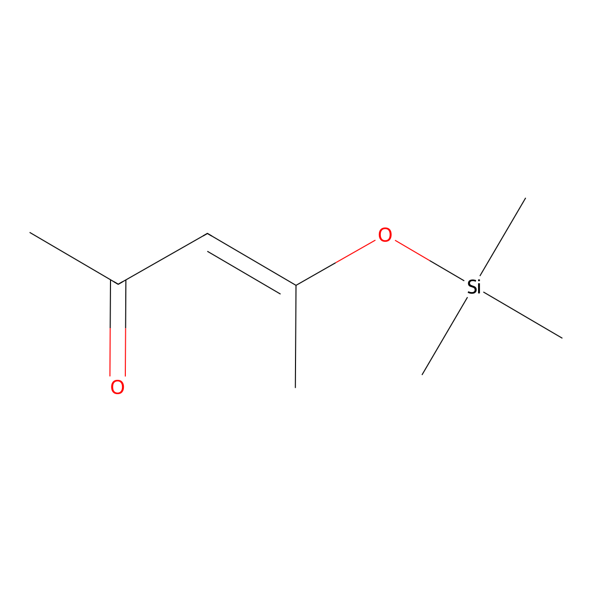 4-((Trimethylsilyl)oxy)pent-3-en-2-one molecular structure, CAS 13257-81-3