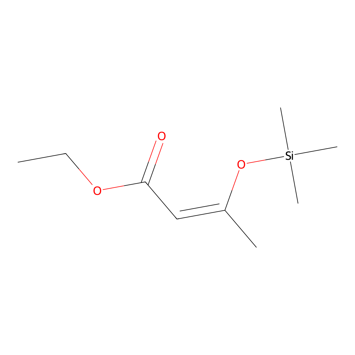 Ethyl 3-[(trimethylsilyl)oxy]but-2-enoate molecular structure, CAS 13257-83-5