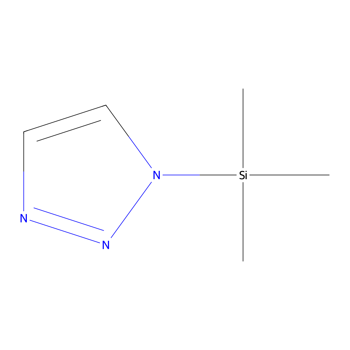 1H-1,2,3-Triazole, 1-(trimethylsilyl)- molecular structure, CAS 13257-88-0
