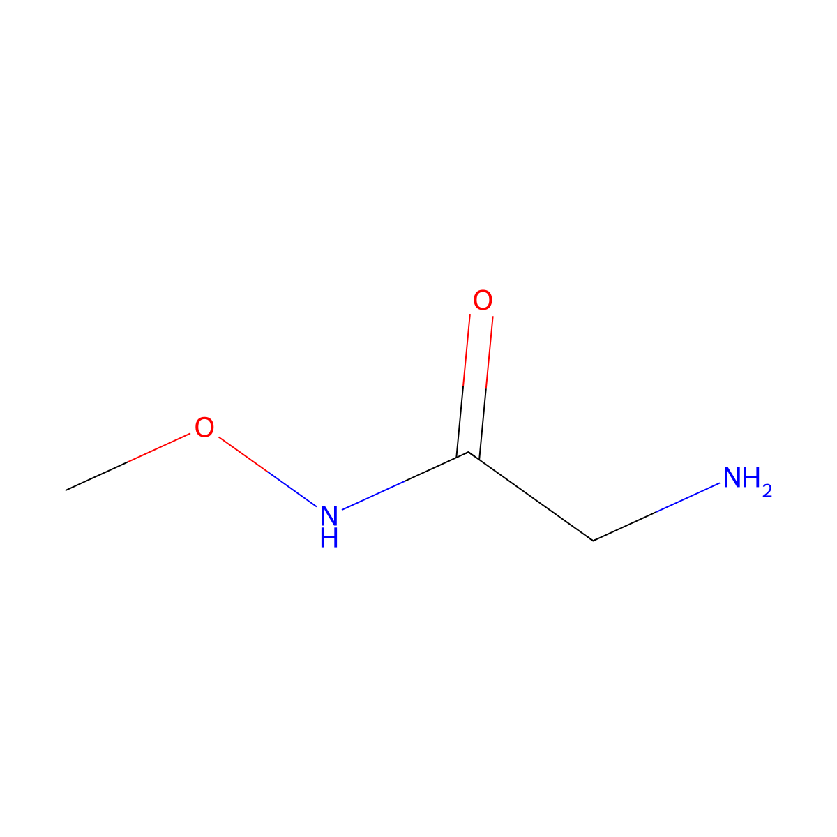2-amino-N-methoxyacetamide molecular structure, CAS 13257-91-5