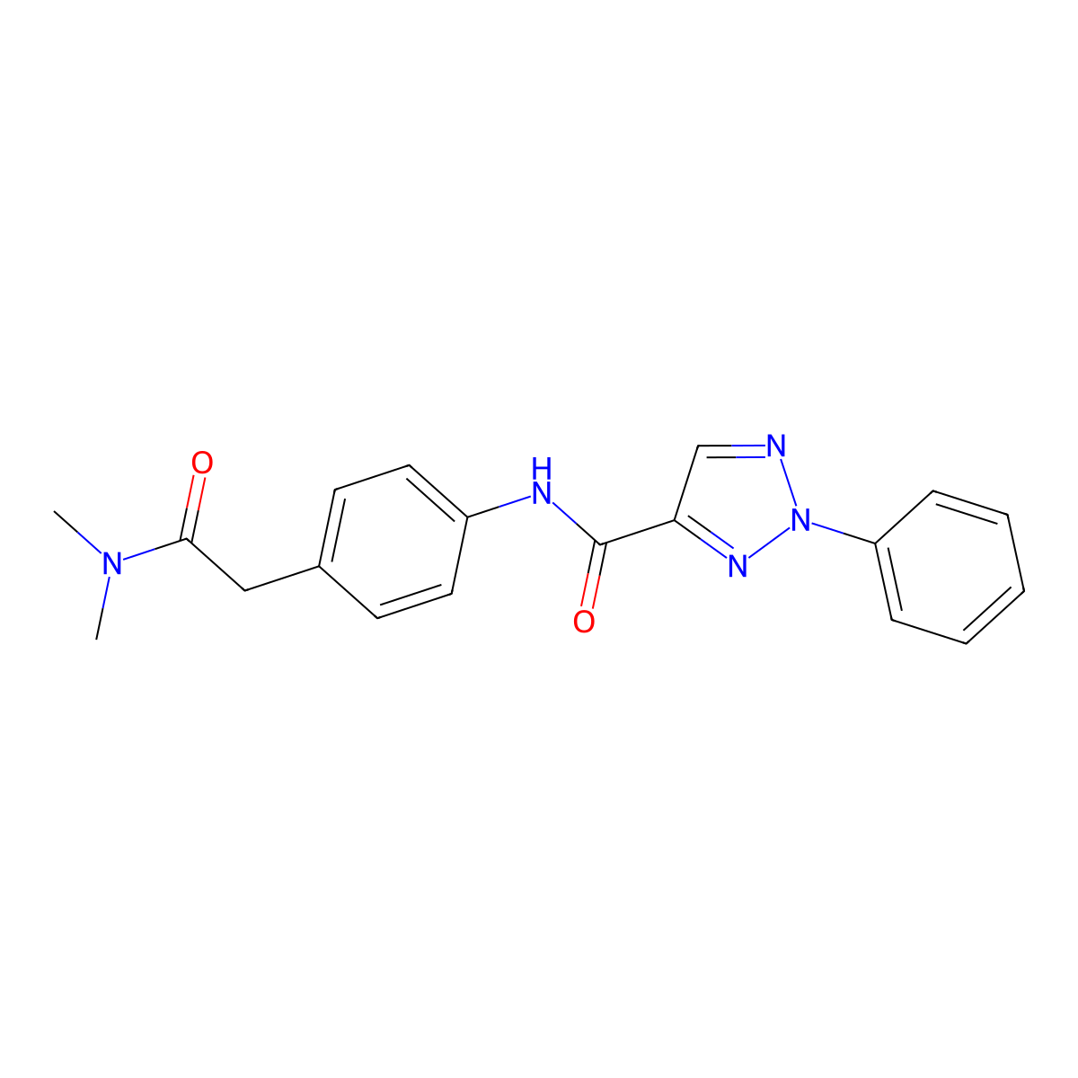 N-{4-[(dimethylcarbamoyl)methyl]phenyl}-2-phenyl-2H-1,2,3-triazole-4-carboxamide molecular structure, CAS 1325704-57-1