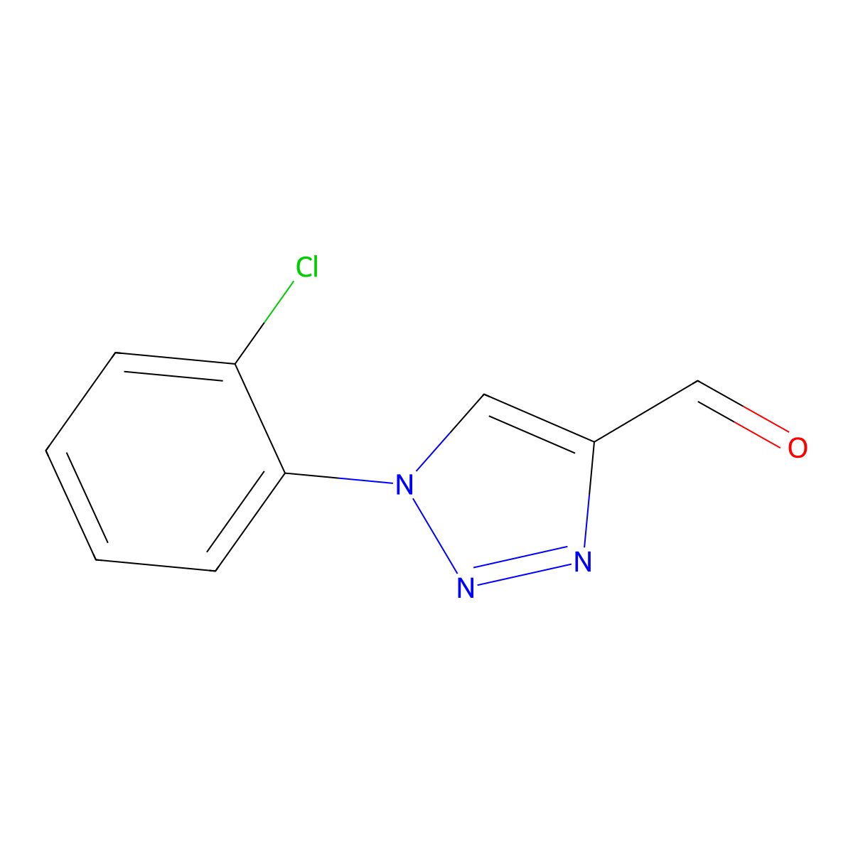 1-(2-chlorophenyl)-1H-1,2,3-triazole-4-carbaldehyde molecular structure, CAS 1325724-90-0